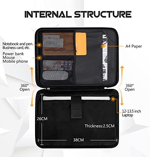 FYY 12-13.5 [עור פרימיום] תיק כיסוי לכיסוי שרוול נייד עבור MacBook Pro/ MacBook Air/ iPad Pro